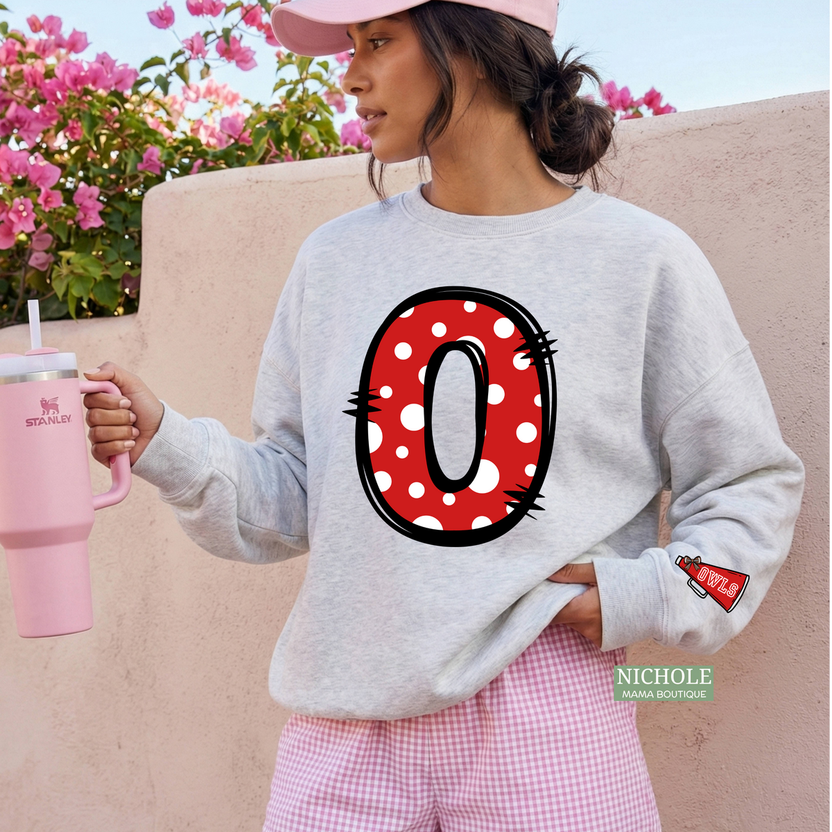 O IN DOTS CREWNECK