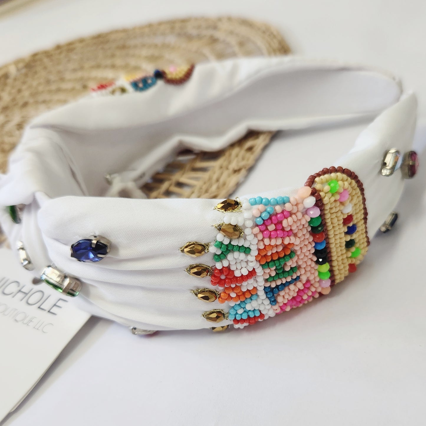 WHITE BIRTHDAY HEADBAND