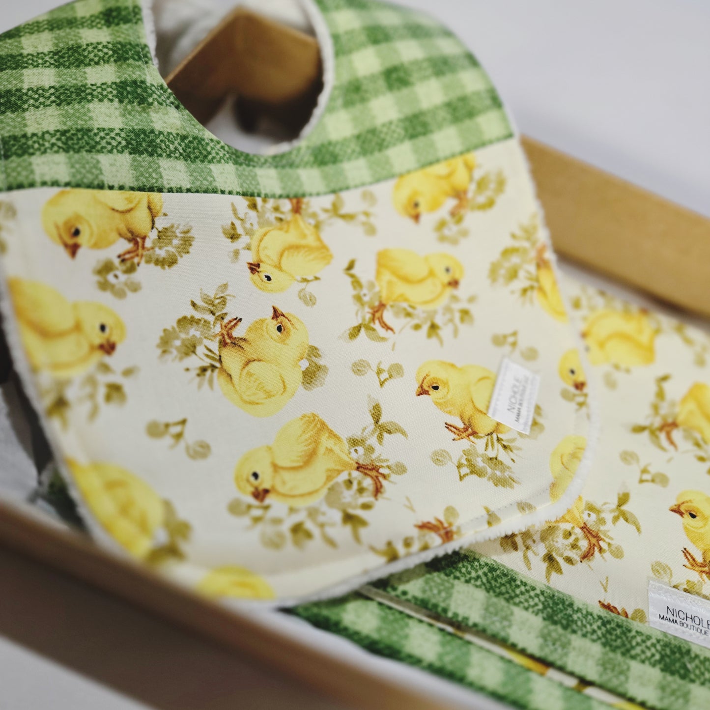 BABY CHICK BURP RAG SET