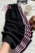 BLACK/PINK STRIPES PANTS