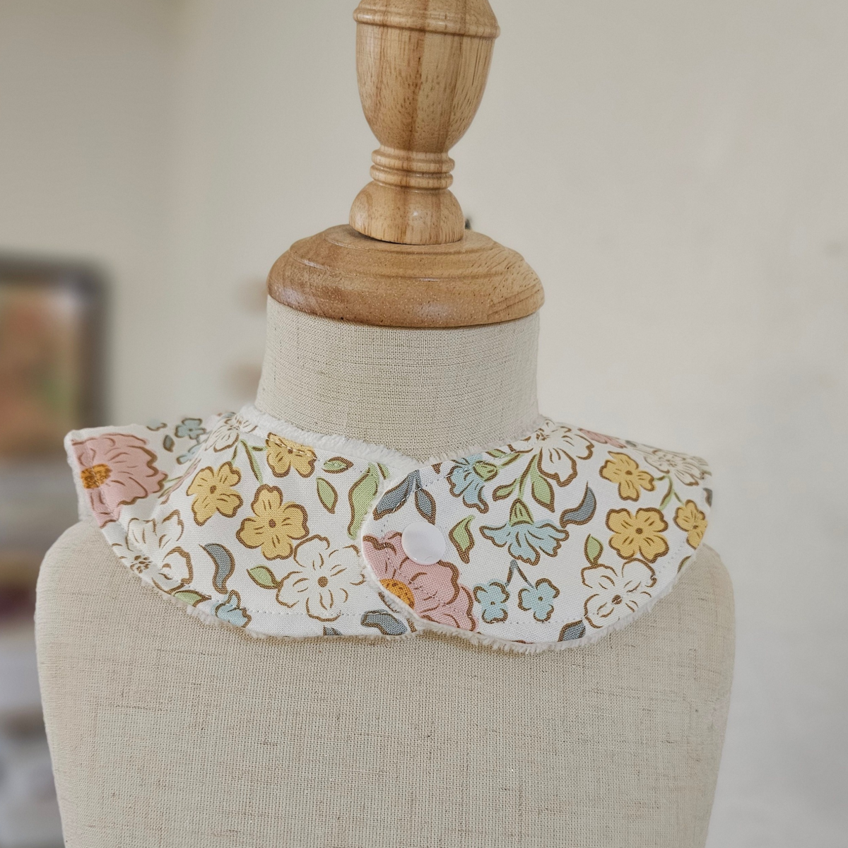 FLORAL BIB WITH CUSTOM NAME
