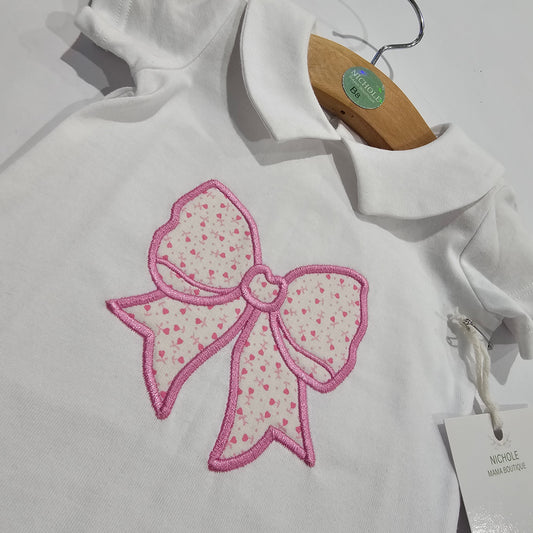 PINK BOW ONESIE