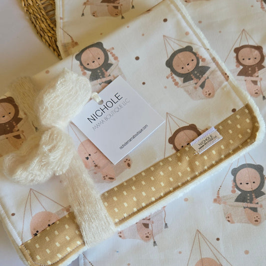 TEDDY BURP RAG SET