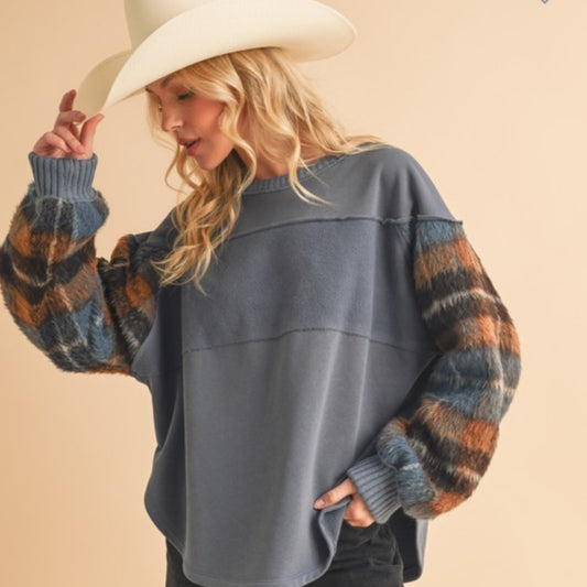 Plaid Pullover