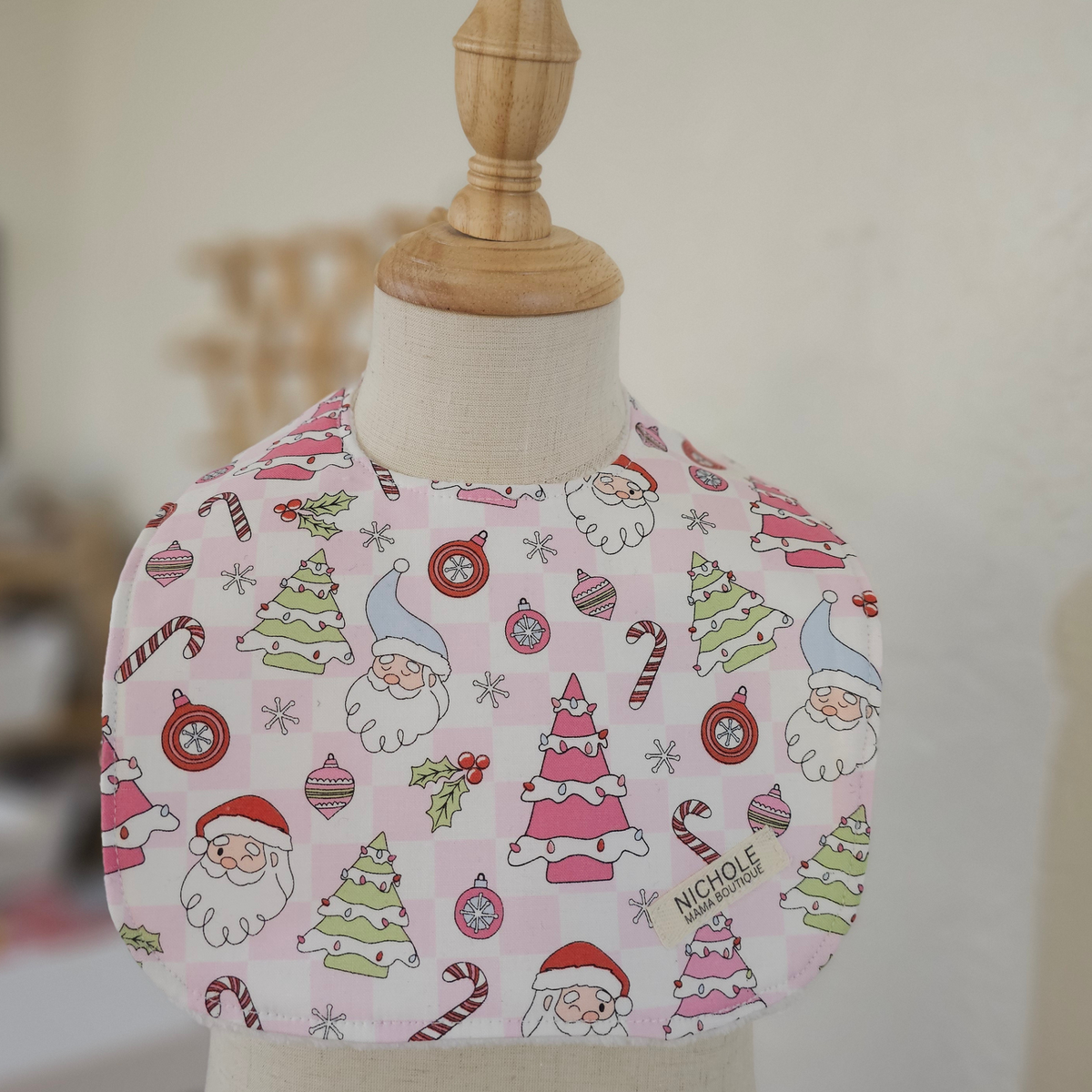 CHRISTMAS IN PINK BIB