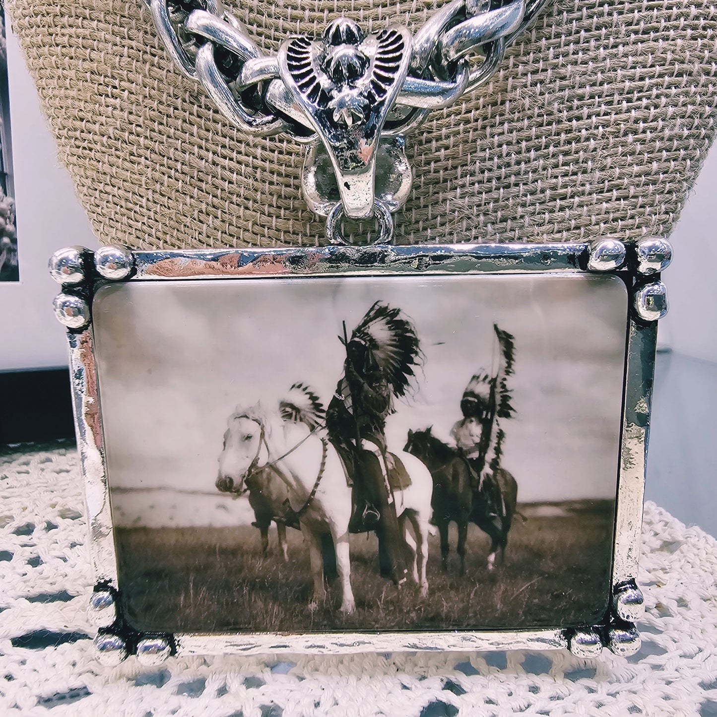 INDIANS ON HORSES NECKLACE