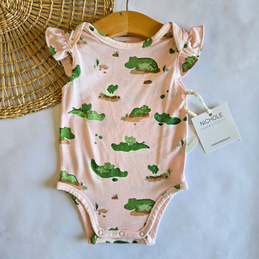 CROCODILE ONESIE 0-3M